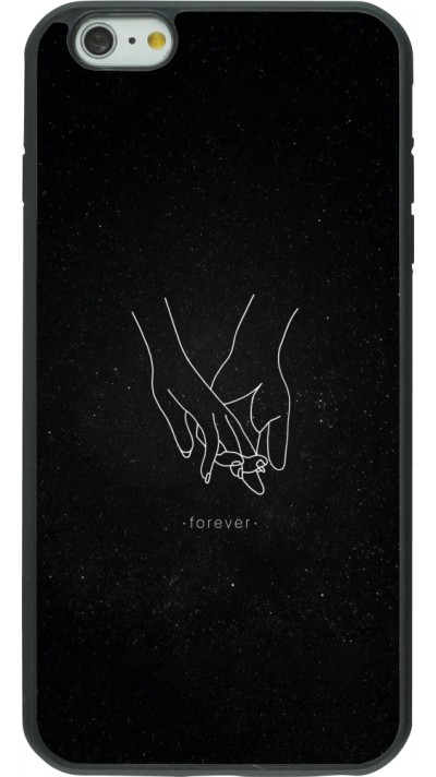 iPhone 6 Plus / 6s Plus Case Hülle - Silikon schwarz Valentine 2023 hands forever