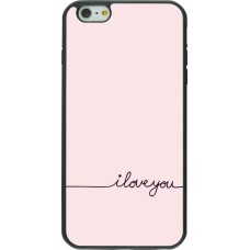 iPhone 6 Plus / 6s Plus Case Hülle - Silikon schwarz Valentine 2023 i love you writing