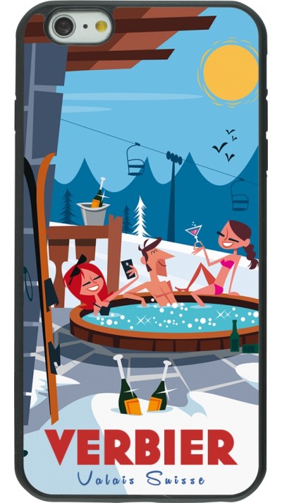 iPhone 6 Plus / 6s Plus Case Hülle - Silikon schwarz Verbier Mountain Jacuzzi
