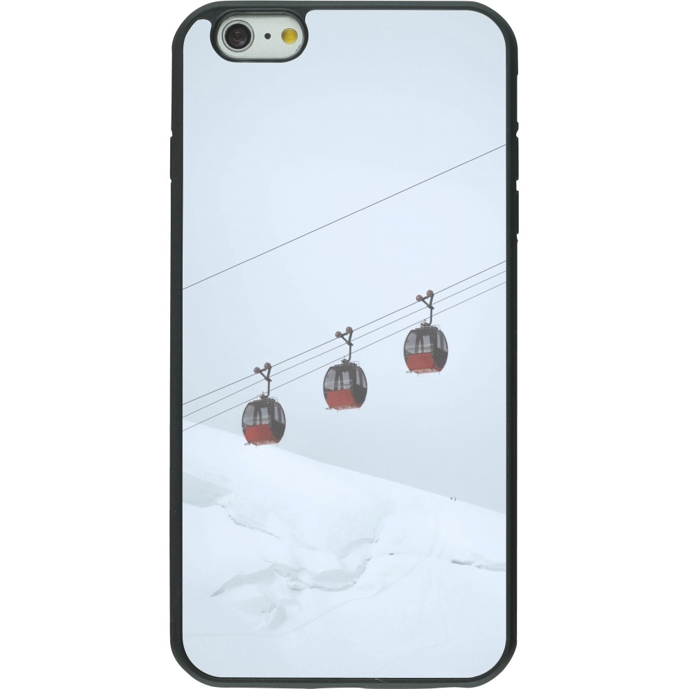 iPhone 6 Plus / 6s Plus Case Hülle - Silikon schwarz Winter 22 ski lift