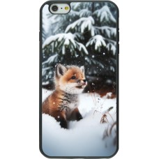 iPhone 6 Plus / 6s Plus Case Hülle - Silikon schwarz Weihnachten 2023 Fuechslein Tanne