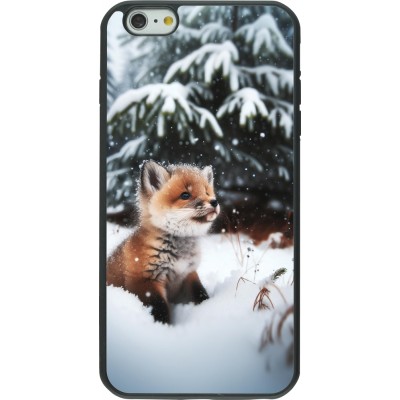 iPhone 6 Plus / 6s Plus Case Hülle - Silikon schwarz Weihnachten 2023 Fuechslein Tanne