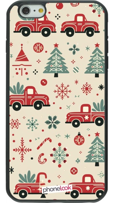 iPhone 6 Plus / 6s Plus Case Hülle - Silikon schwarz Weihnachten 2024 Lkw Tanne