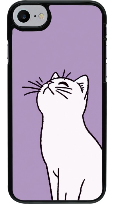 iPhone 7 / 8 / SE (2020, 2022) Case Hülle - Chat auf lila Hintergrund