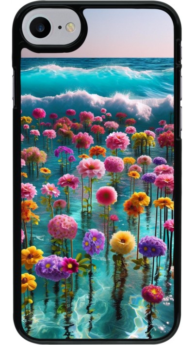 iPhone 7 / 8 / SE (2020, 2022) Case Hülle - Blumenmeer Wellen