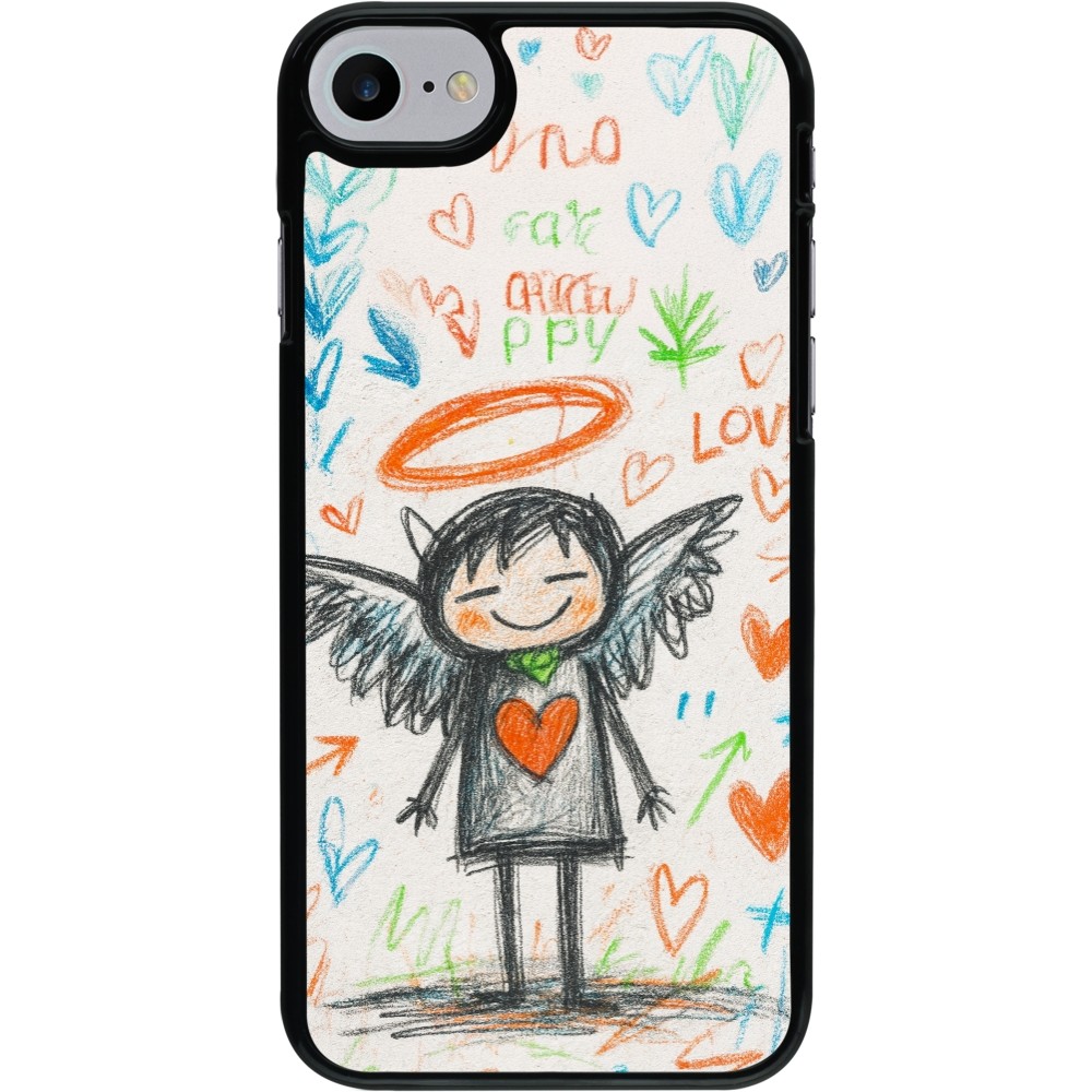 iPhone 7 / 8 / SE (2020, 2022) Case Hülle - Little Angel Sketch Love