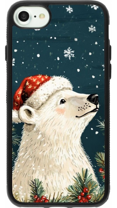 Coque iPhone 7 / 8 / SE (2020, 2022) - Silicone rigide noir Christmas 25 Bear