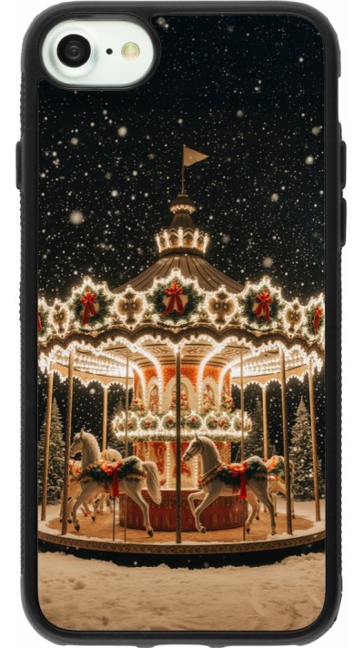 Coque iPhone 7 / 8 / SE (2020, 2022) - Silicone rigide noir Christmas 25 Carousel