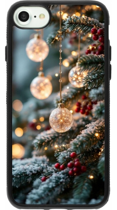 Coque iPhone 7 / 8 / SE (2020, 2022) - Silicone rigide noir Christmas 25 Xmas Decorated Tree