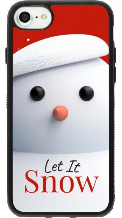 Coque iPhone 7 / 8 / SE (2020, 2022) - Silicone rigide noir Christmas 25 Xmas Snowman