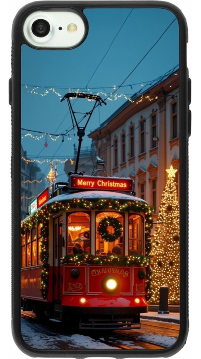 Coque iPhone 7 / 8 / SE (2020, 2022) - Silicone rigide noir Christmas 25 Xmas Train