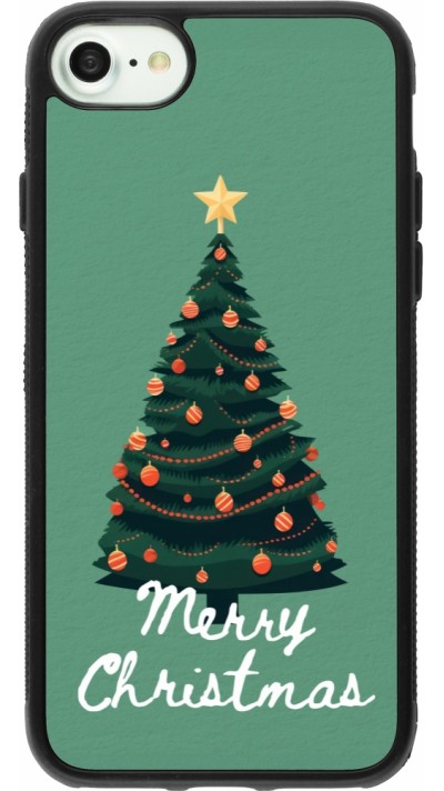 Coque iPhone 7 / 8 / SE (2020, 2022) - Silicone rigide noir Christmas 25 Xmas Tree