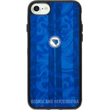 Coque iPhone 7 / 8 / SE (2020, 2022) - Silicone rigide noir Maillot de football Bosnie-Herzégovine 2026 personnalisable