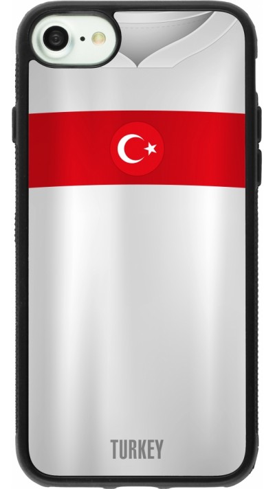 iPhone 7 / 8 / SE (2020, 2022) Case Hülle - Silikon schwarz Türkei personalisierbares Fussballtrikot