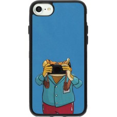 iPhone 7 / 8 / SE (2020, 2022) Case Hülle - Silikon schwarz Frog with camera DTMF