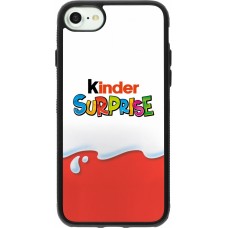 Coque iPhone 7 / 8 / SE (2020, 2022) - Silicone rigide noir Kinder Surprise