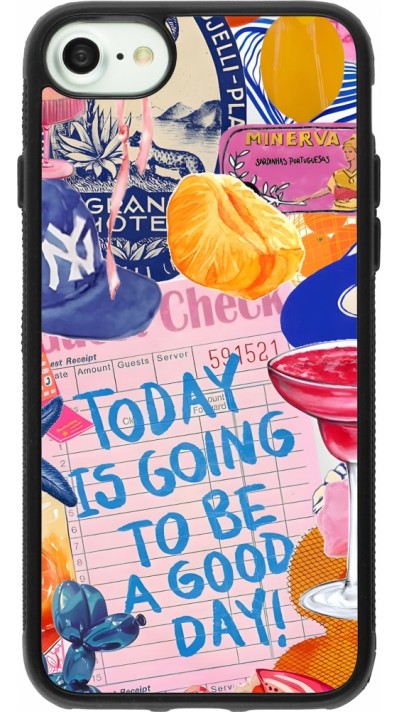 iPhone 7 / 8 / SE (2020, 2022) Case Hülle - Silikon schwarz Preppy Today is Going to be a good day