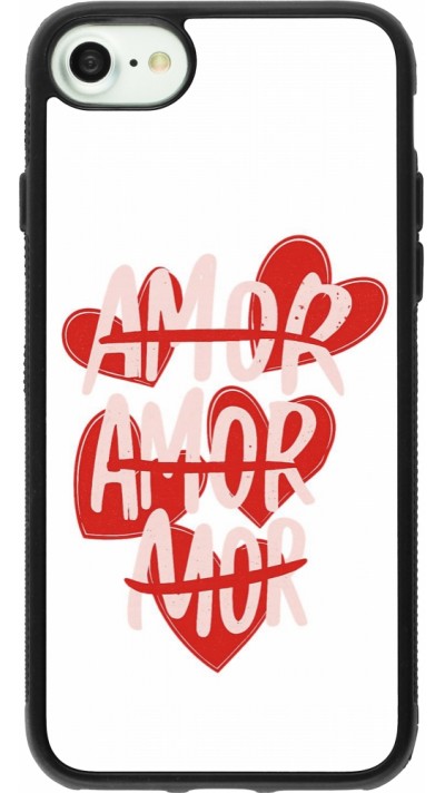 iPhone 7 / 8 / SE (2020, 2022) Case Hülle - Silikon schwarz Saint Valentines Day 26 Amor