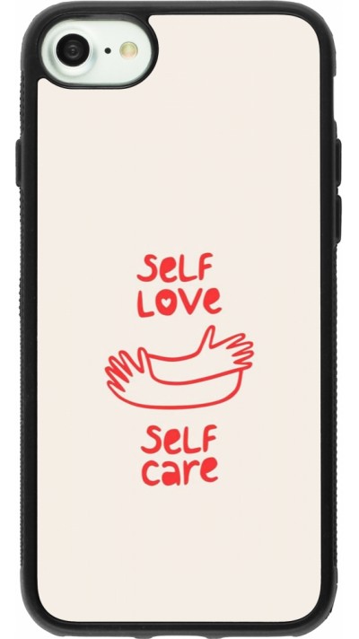 iPhone 7 / 8 / SE (2020, 2022) Case Hülle - Silikon schwarz Saint Valentines Day 26 Self love self care