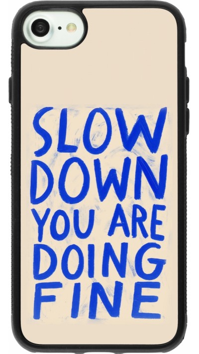 iPhone 7 / 8 / SE (2020, 2022) Case Hülle - Silikon schwarz Slow down 2026