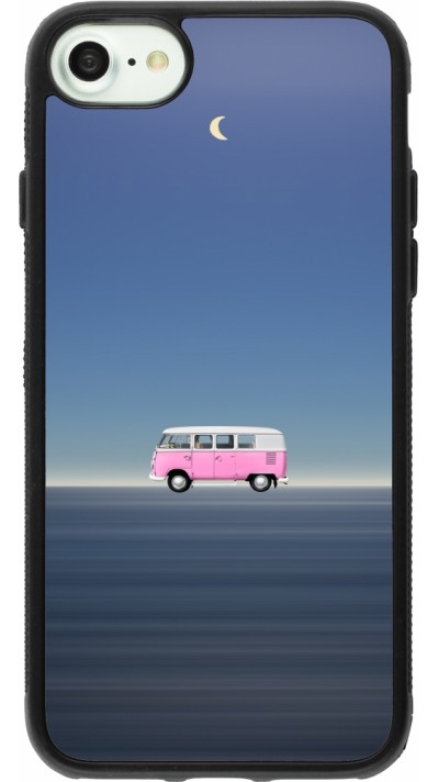 iPhone 7 / 8 / SE (2020, 2022) Case Hülle - Silikon schwarz Spring 23 pink bus