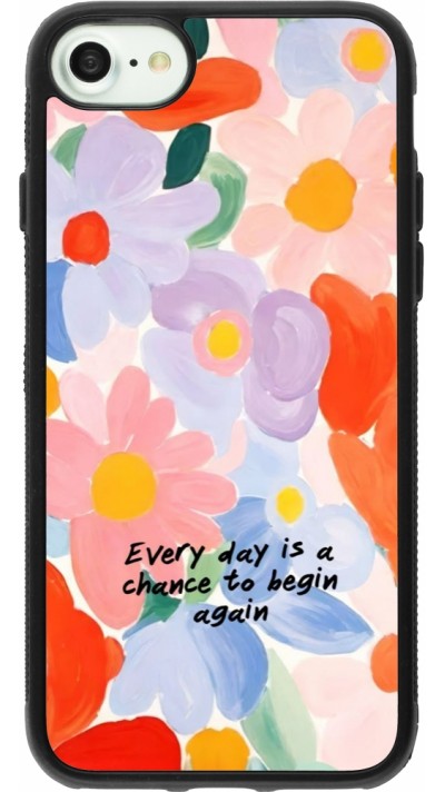 Coque iPhone 7 / 8 / SE (2020, 2022) - Silicone rigide noir Every day is a chance Spring 2026