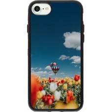 iPhone 7 / 8 / SE (2020, 2022) Case Hülle - Silikon schwarz Hot air balloon Spring 2026