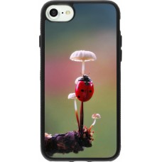 iPhone 7 / 8 / SE (2020, 2022) Case Hülle - Silikon schwarz Ladybird on a mushroom Spring 2026