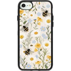 iPhone 7 / 8 / SE (2020, 2022) Case Hülle - Silikon schwarz Pattern bees Spring 2026