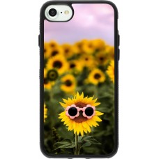 iPhone 7 / 8 / SE (2020, 2022) Case Hülle - Silikon schwarz Sunflower with glasses Spring 2026