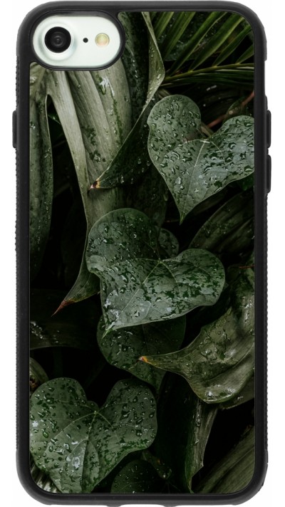 iPhone 7 / 8 / SE (2020, 2022) Case Hülle - Silikon schwarz Spring 23 fresh plants