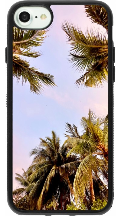 iPhone 7 / 8 / SE (2020, 2022) Case Hülle - Silikon schwarz Summer 2023 palm tree vibe