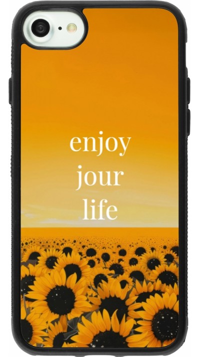 iPhone 7 / 8 / SE (2020, 2022) Case Hülle - Silikon schwarz Summer 2025 Enjoy your life
