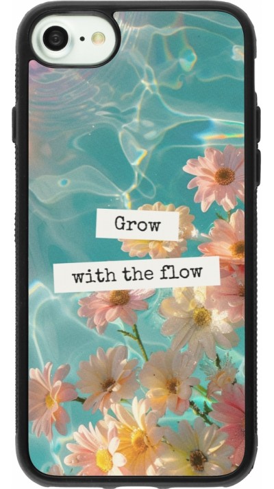 iPhone 7 / 8 / SE (2020, 2022) Case Hülle - Silikon schwarz Summer 2025 Grow with the flow