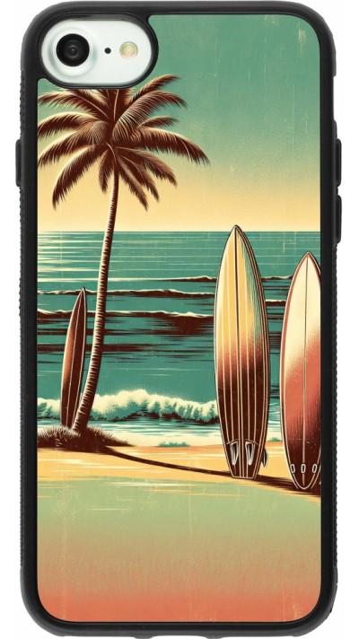 iPhone 7 / 8 / SE (2020, 2022) Case Hülle - Silikon schwarz Surf Paradise
