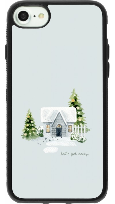 Coque iPhone 7 / 8 / SE (2020, 2022) - Silicone rigide noir Winter 25 Cosy House