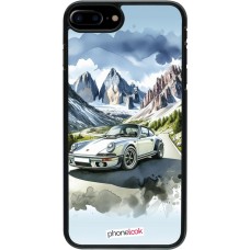 iPhone 7 Plus / 8 Plus Case Hülle - Porsche 911 Berg Aquarell