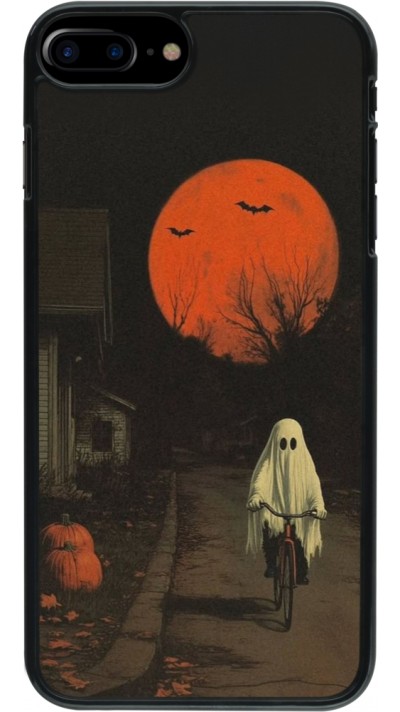 iPhone 7 Plus / 8 Plus Case Hülle - Halloween 2025 Ghost on a bicycle
