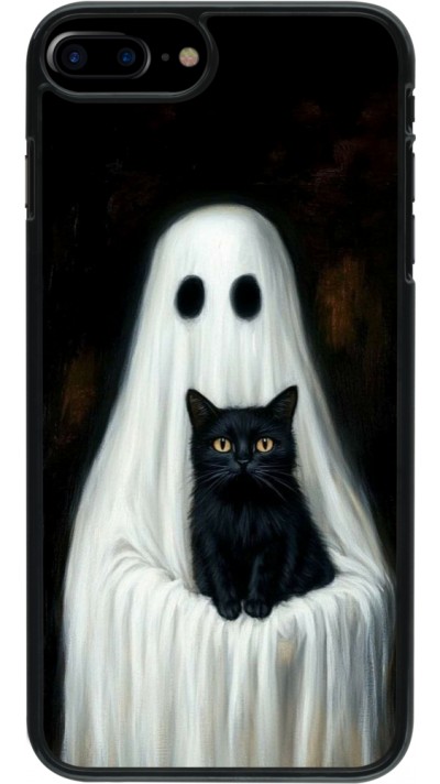 iPhone 7 Plus / 8 Plus Case Hülle - Halloween 2025 Ghost with black cat