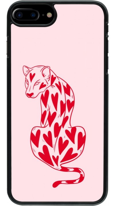 iPhone 7 Plus / 8 Plus Case Hülle - Leopard with hearts 2026