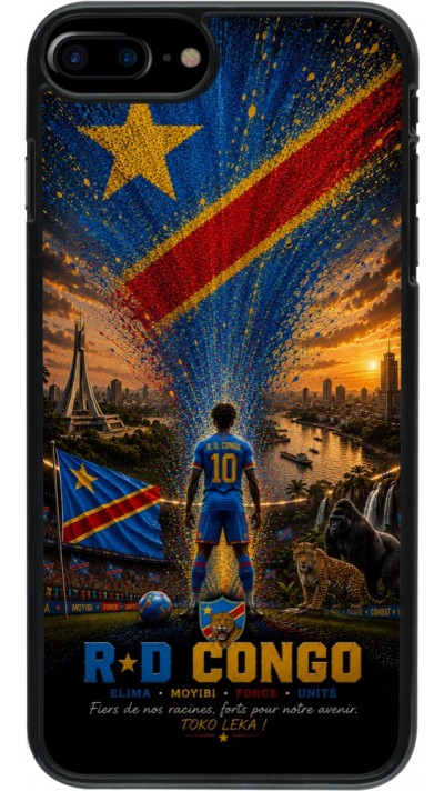 Coque iPhone 7 Plus / 8 Plus - Football République démocratique du Congo splash 2026