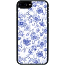 iPhone 7 Plus / 8 Plus Case Hülle - Spring 23 watercolor blue flowers