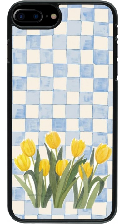 Coque iPhone 7 Plus / 8 Plus - Blue vichy tulips Spring 2026