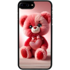 iPhone 7 Plus / 8 Plus Case Hülle - Valentin 2024 Rosaroter Teddybär
