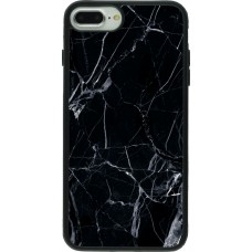 Hülle iPhone 7 Plus / 8 Plus - Silikon schwarz Marble Black 01