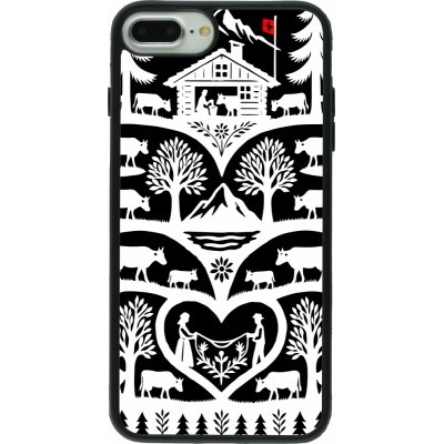 iPhone 7 Plus / 8 Plus Case Hülle - Silikon schwarz Poya Schweiz 2 schwarz
