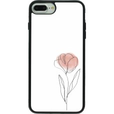 iPhone 7 Plus / 8 Plus Case Hülle - Silikon schwarz Spring 23 minimalist flower