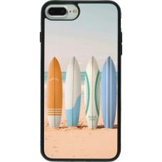 iPhone 7 Plus / 8 Plus Case Hülle - Silikon schwarz Summer surfboard 2025
