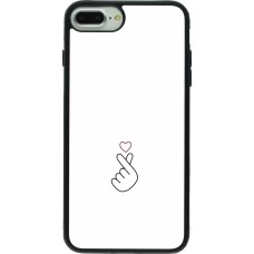 iPhone 7 Plus / 8 Plus Case Hülle - Silikon schwarz Valentine 2024 heart by Millennials