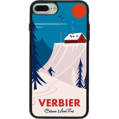 iPhone 7 Plus / 8 Plus Case Hülle - Silikon schwarz Verbier Cabane Mont-Fort